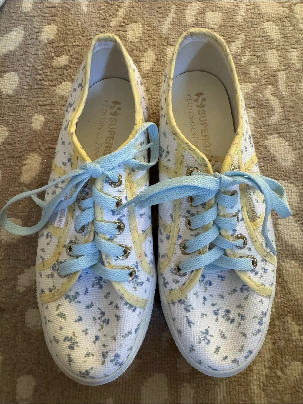 Superga Loveshack Fancy White Floral Canvas Sneakers